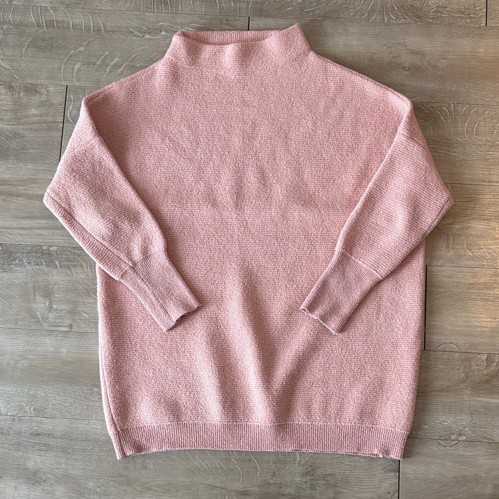 Black Tape Ottoman Sweater Pink (Looks like Free People) Size Large
